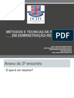 Métodos e Técnicas de Pesquisa: Fichamento