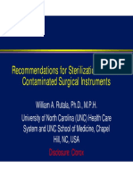 Recommendations For Sterilization of Prion-Contaminated Surgical Instruments