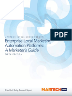 MARTECH INTELLIGENCE REPORT: Enterprise Local Marketing Automation Platforms: A Marketer's Guide FIFTH EDITION