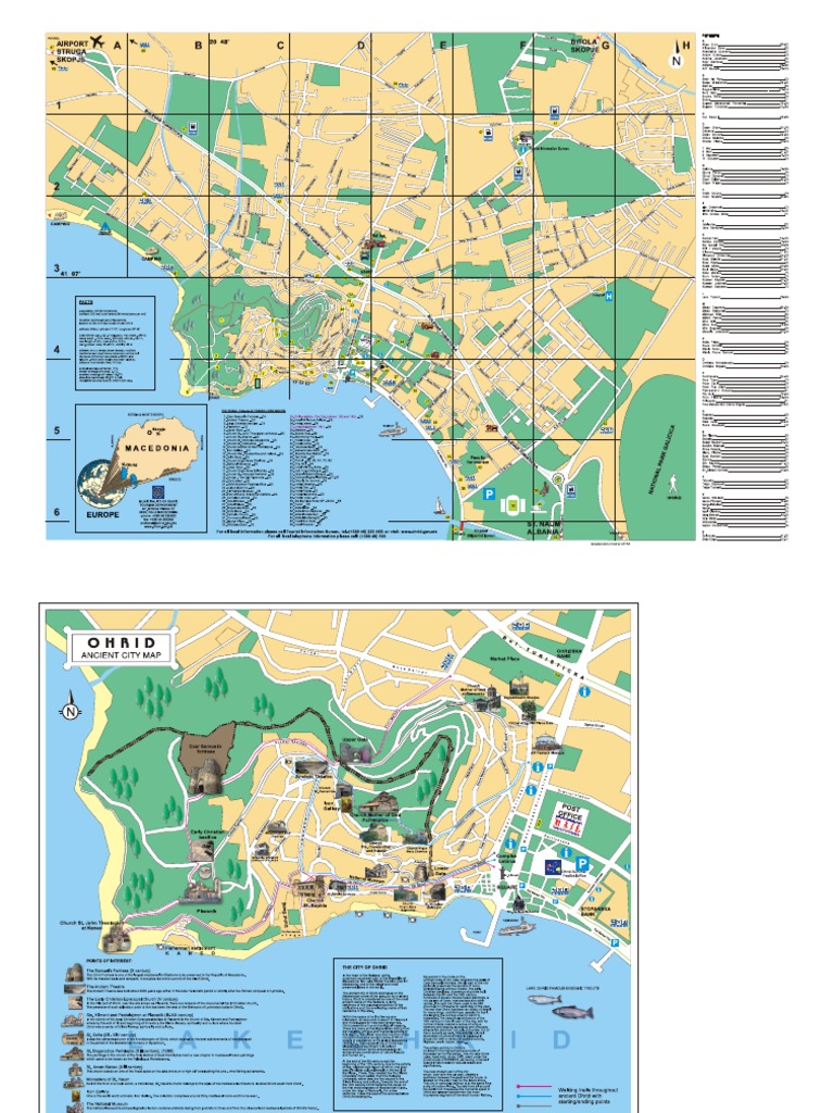 ohrid tourist map
