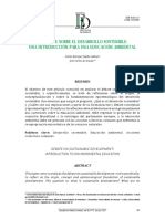 El Debate Sobre El Desarrollo Sostenible: Una Introducción para Una Educación Ambiental