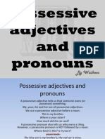 Possessive Adjectives and Pronouns Worksheet Templates Layouts - 99983