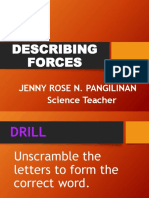 Describing Forces: Jenny Rose N. Pangilinan Science Teacher