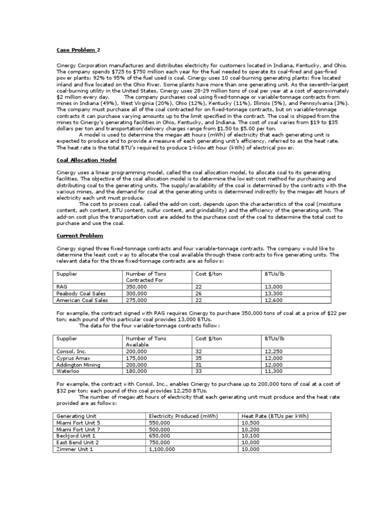 Duke Energy Coal Allocation PDF British Thermal Unit Kilowatt Hour