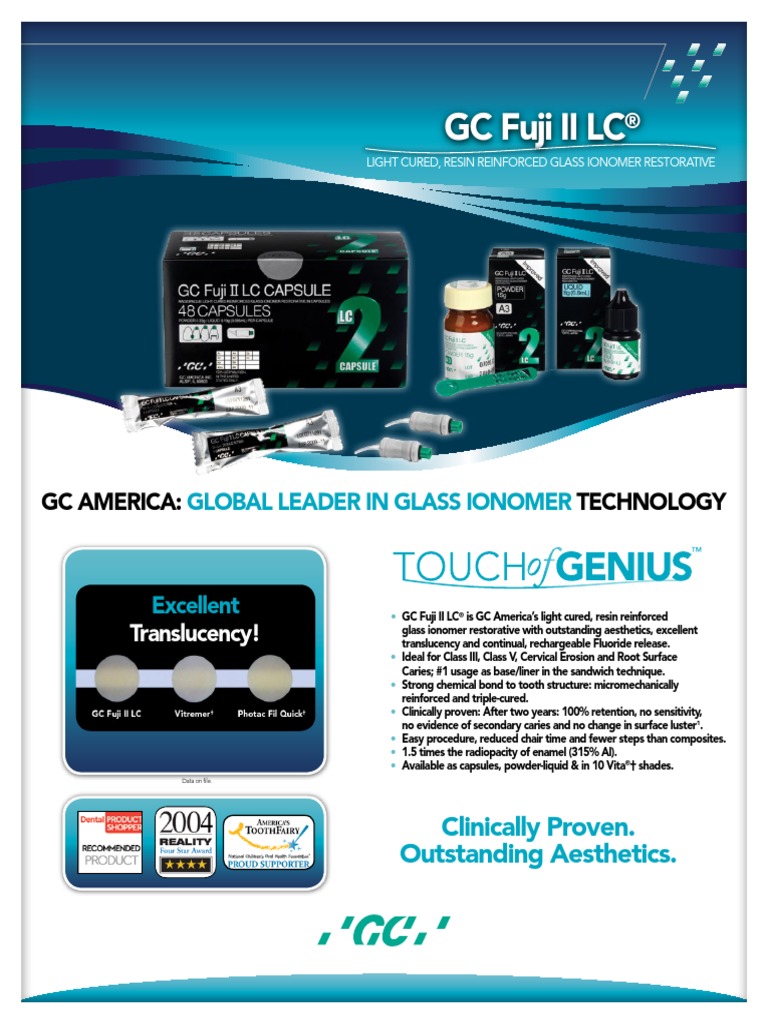 GC Fuji Ii LC Global Leader in Glass Ionomer PDF Materials Mouth