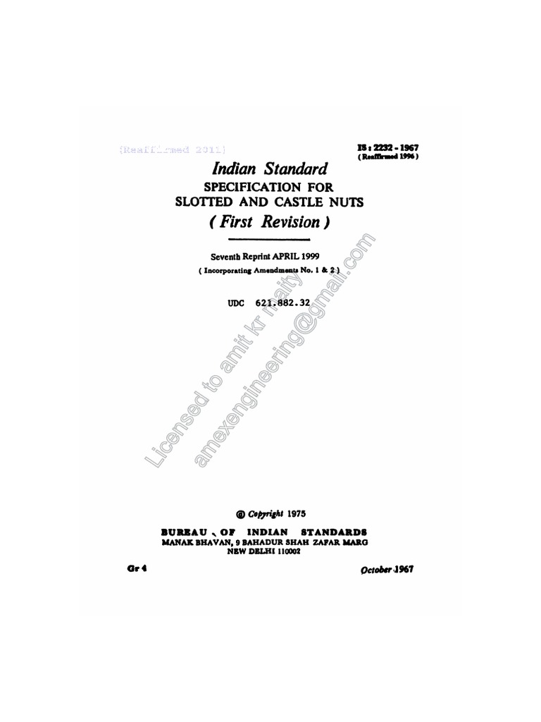 Is: 2232: 2011 | PDF