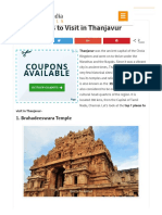 Top 7 Places To Visit in Thanjavur: 1. Brahadeeswara Temple