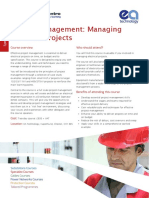 EA PSC Project Management Course Leaflet PSC022CL