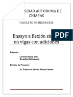 Ensayo A Flexion Simple en Vigas Con Adiciones PDF