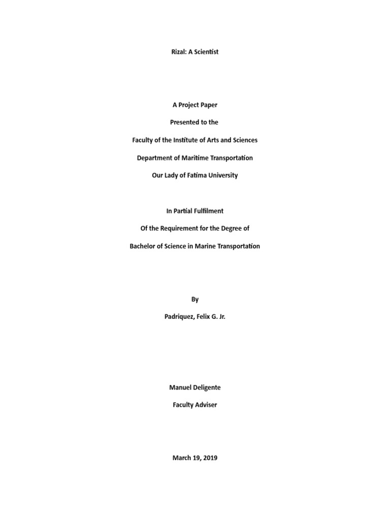 Rizal As A Scientist | PDF | Philippines | Science