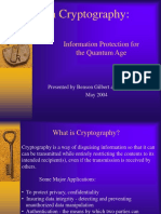 Quantum Cryptography:: Information Protection For The Quantum Age
