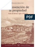 ARMAS ASÍN, Fernando. La Invención de La Propiedad: Valle Del Rímac: Siglos XVI-XX. Lima: 2014, Universidad de Lima.