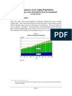 Consequences of An Aging Population:: Can Existing Levels of Social Services Be Sustained?