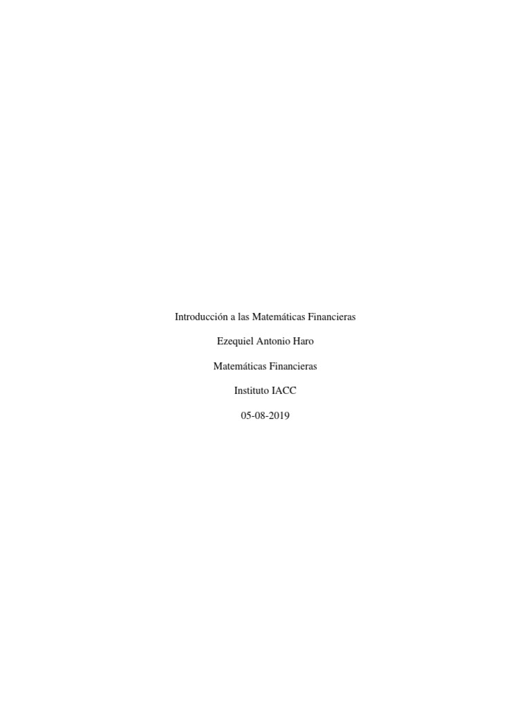 Conceptos Clave de Matemáticas Financieras | PDF | Finanzas Matemáticas ...