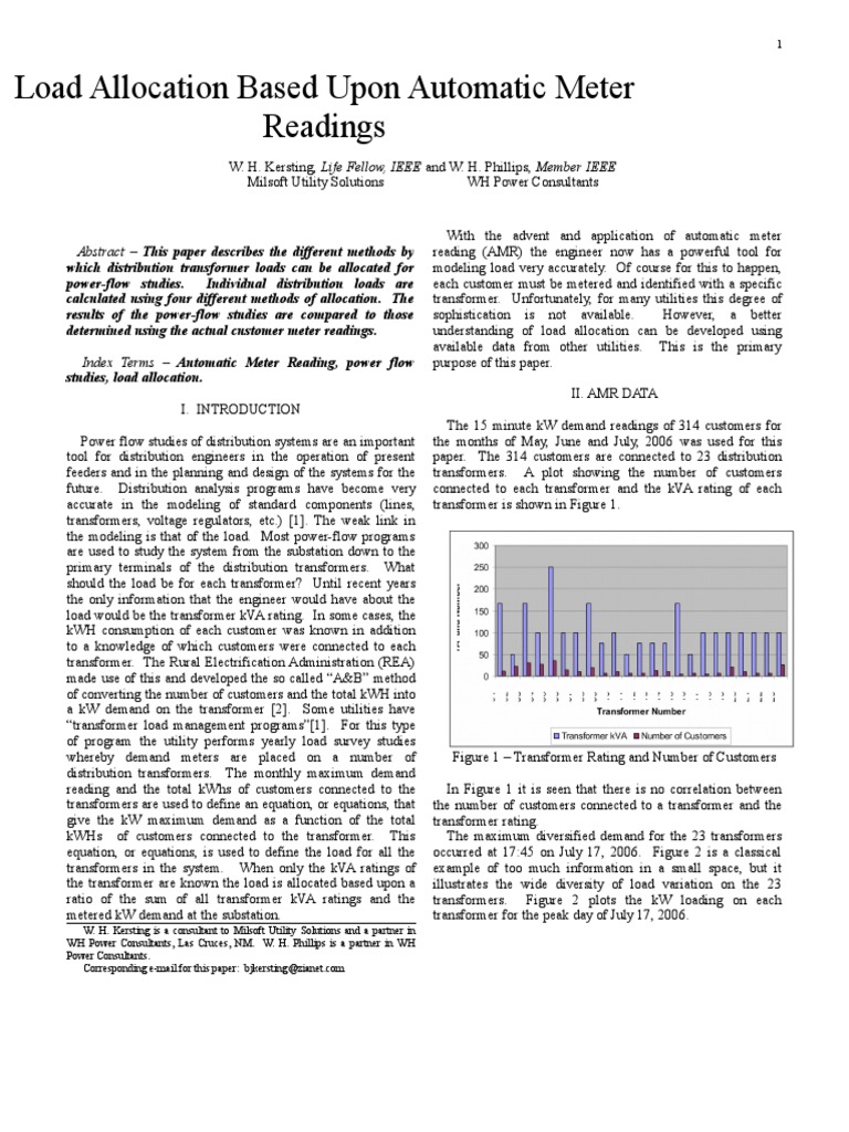Load Allocation Methods for Transformers | PDF | Kilowatt Hour ...