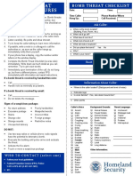 BOMB THREAT CHECKLIST