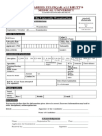 Postgraduate Exam Application Form