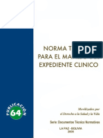 Normas Expediente Clinico em Bolivia