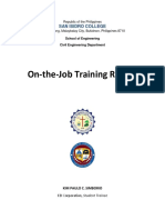 On-the-Job Training Report: San Isidro College