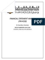 Financial Statement Analysis (FIN 4150) : DR Hamdino Hamdan
