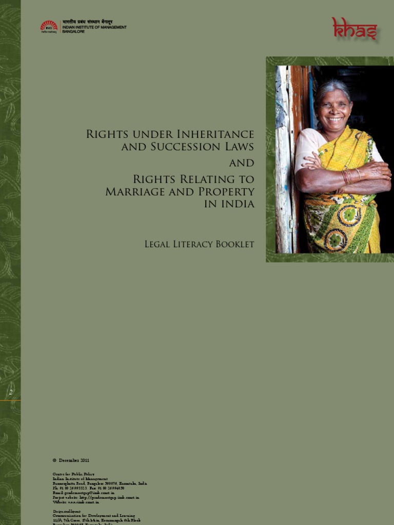 Rights Under Inheritance and Succession Laws and Rights Relating To ...