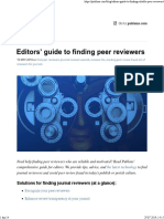 Publons - Editors' Guide to Finding Peer Reviewers