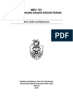 MEC 101 Blok Pengetahuan Dasar Kedokteran - Buku Skills Lab Mahasiswa 2019 TTD