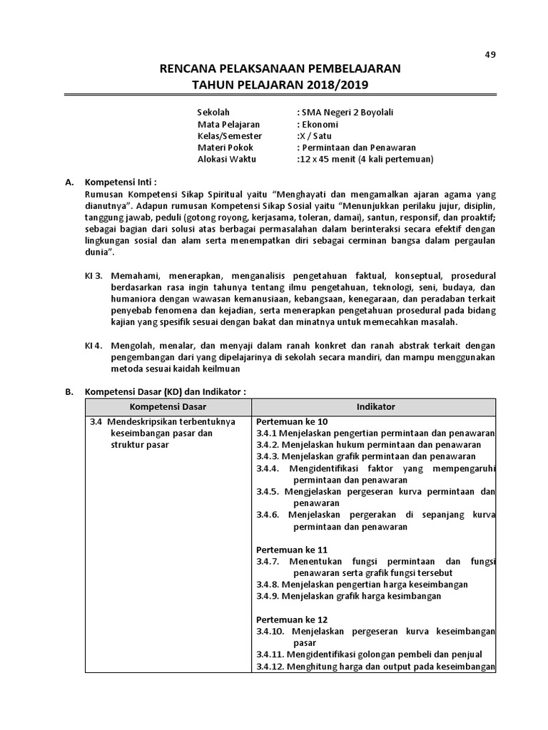 3 4 Rpp Ekonomi Kelas X Sem 1 2018 Bab Iv 1
