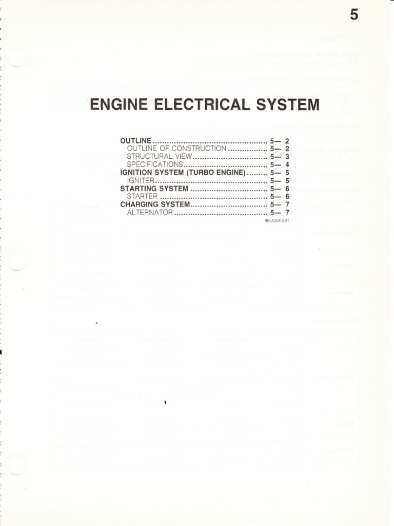 Diesel Engine Electrical System Overview | PDF | Ignition System ...