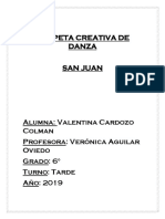 Carpeta Creativa de Danza Valentina