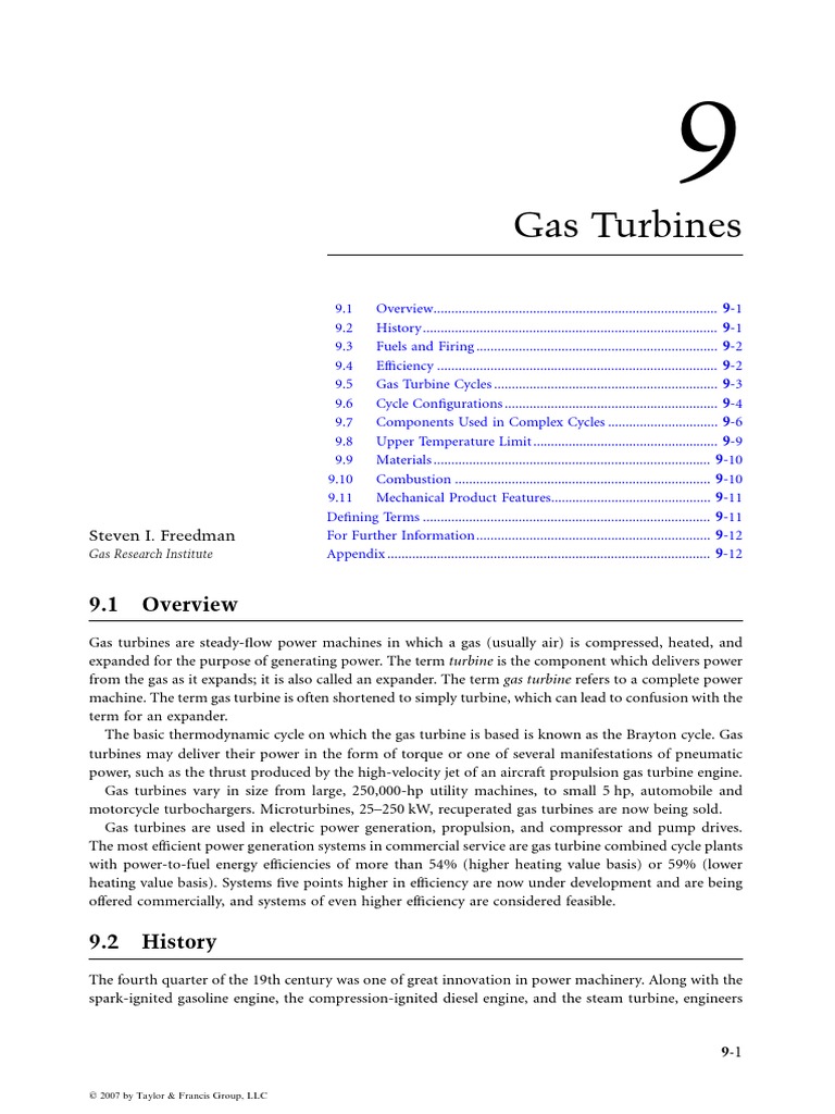 Gas Turbines | PDF | Gas Turbine | Internal Combustion Engine
