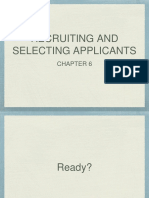 Recruiting and Selecting Applicants