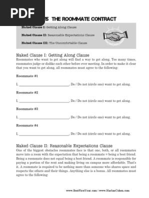 Roommate Contract