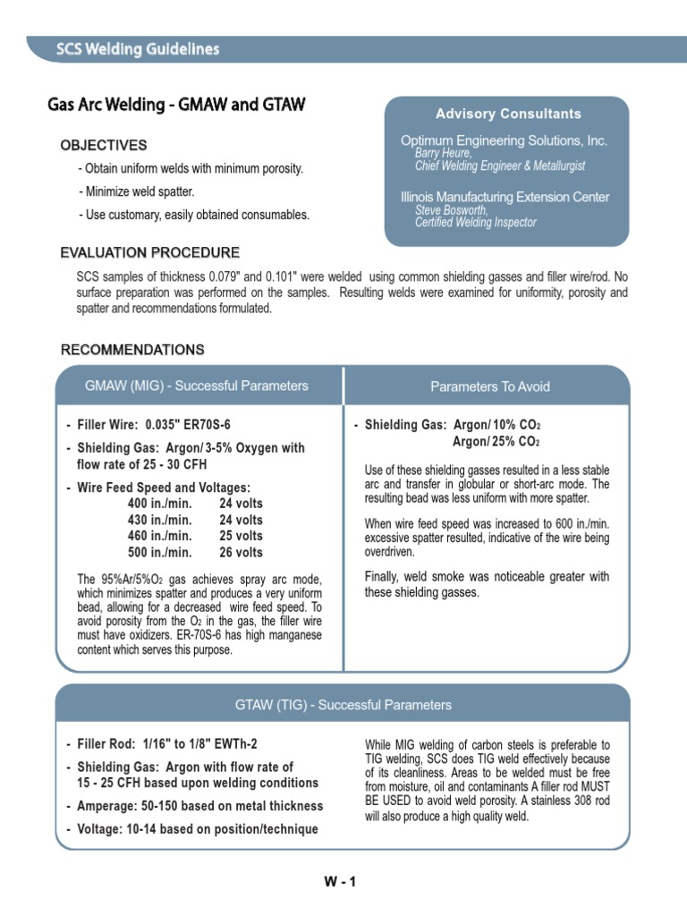 GMAW and GTAW Welding Guidelines | PDF | Welding | Construction