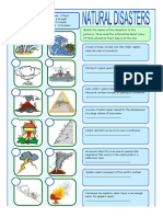 Natural Disasters Matching Exercises Icebreakers Oneonone Activities Picture Descriptio 42748