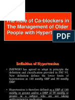The Role of Ca-Blockers in The Management of Older People With Hypertension