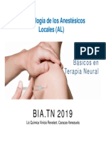 Anestésicos Locales Terapia Neural