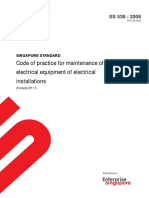 Code of practice for maintenance of electrical equipment