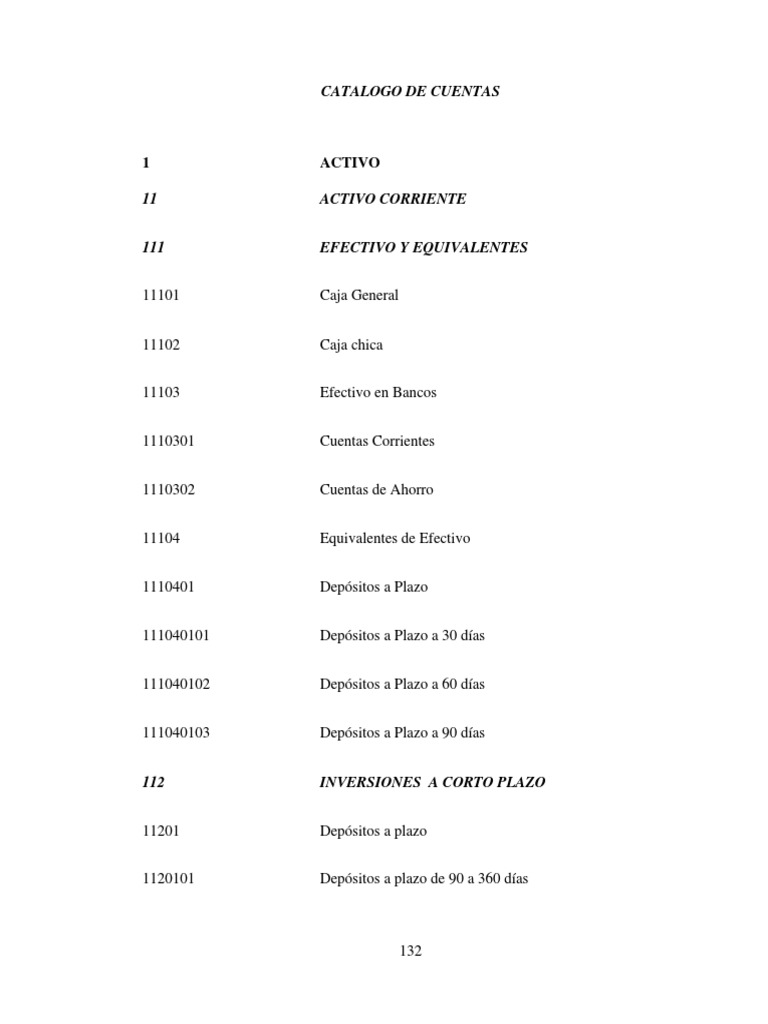 Catálogo de Cuentas Contables | PDF | Beneficio (economía) | Contabilidad