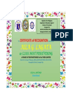 Aila G. Lagata: Certificate of Recognition