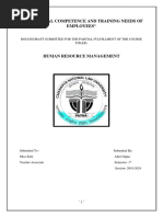 Managerial Competence and Training Needs of Employees