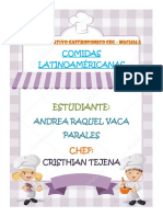 Comidas latinoamericanas: reseña de platos tradicionales de Colombia, Perú, Cuba, Brasil, Argentina, Chile, Venezuela, México y Uruguay