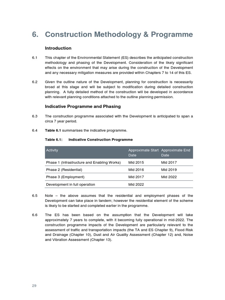 Construction Methodology & Programme | PDF | Waste | Hazardous Waste
