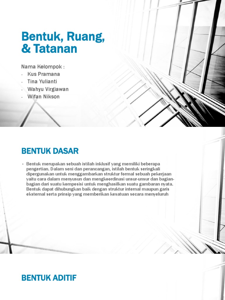 Bentuk, Ruang, & Tatanan | PDF