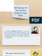 GE9/History 141 The Life and Works of Jose Rizal