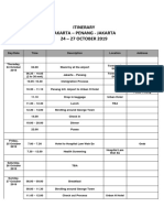 Itinerary - Penang