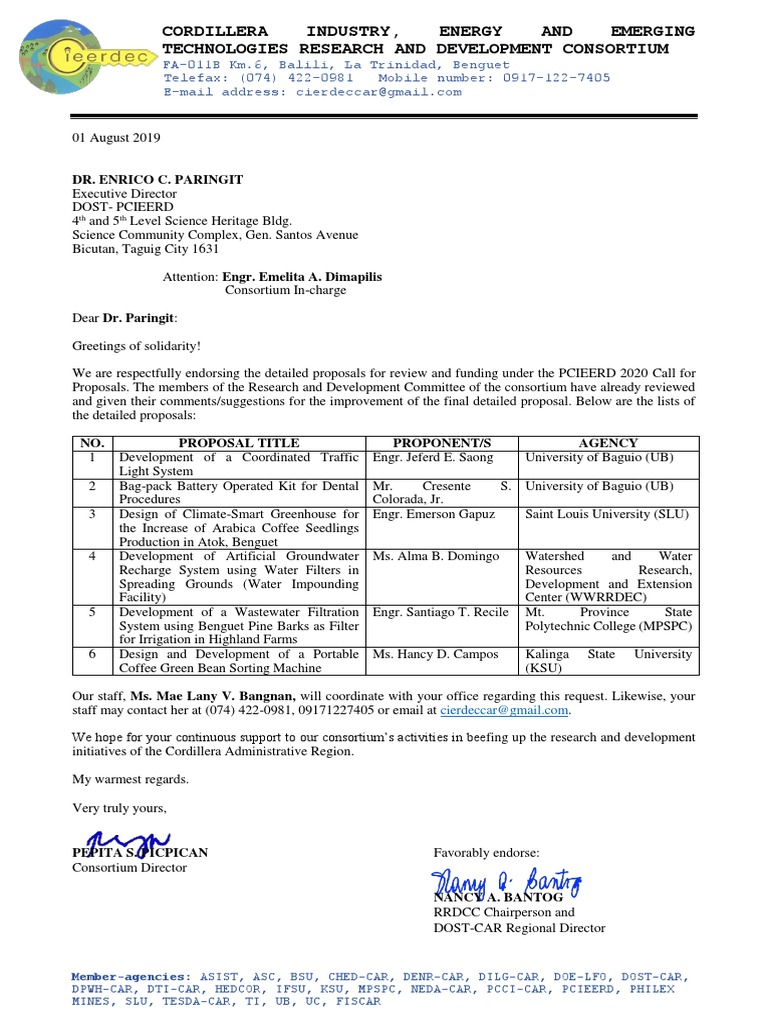 Endorsement Letter | Download Free PDF | Water And Politics | Water