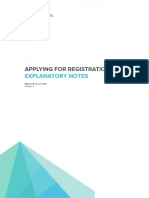 Application For Registration RPEQ