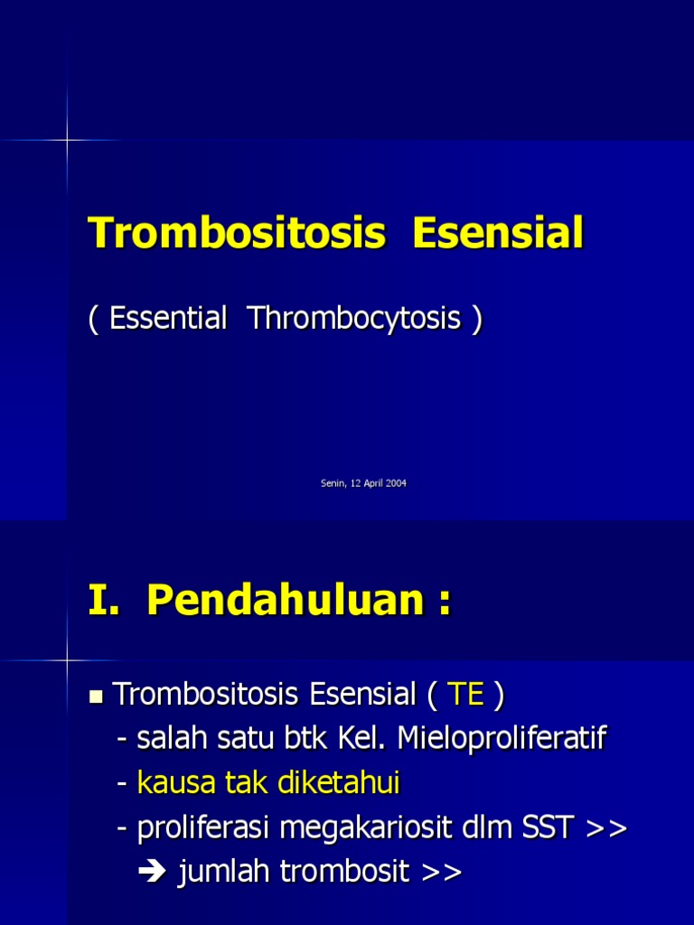 Trombositosis Esensial (Essential Thrombocytosis) PDF