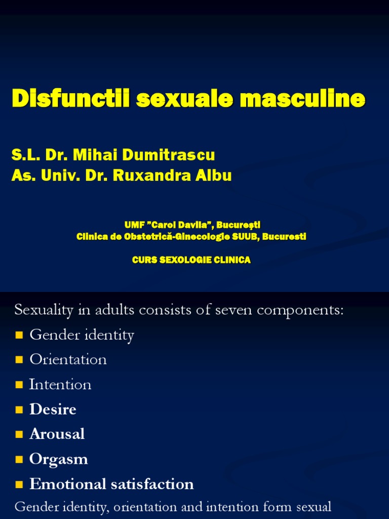 cauze disfunctii sexuale masculine